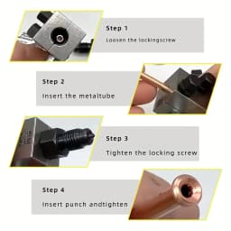 3/16 Inch Brake Tube Flaring Tool Set 45 Degree Double Flare SAE ISO Carbon Steel for Auto Repair DIY with Storage Box