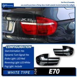 Car Lights for BMW X5 E70 2007-2013 LED Auto Taillight Assembly Upgrade 2023 High Configure Design Signal Lamp Tool Accessories