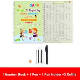 1/4PCS Sank Magic Practice Copybook Pen Preschools Kids Calligraphy English Verison Free Wiping Children Reusable Writing Book