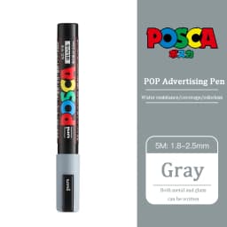 Uni Poscas Marker Pen PC-5M 1.8-2.5mm POP Poster Advertising Mark Graffiti Pen Paint ручки Art Supplies Multi-Colores marcadores