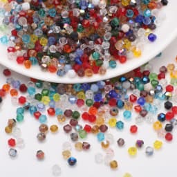 500Pcs 3mm Mixed AB Color Czech Bicone Glass Loose Spacer Beads Crafts for Handmade Crystal Bracelet Earings DIY Jewelry Making