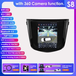 Hizpo For Tesla Style Android Auto Radio For Nissan Qashqai J11 X-Trail 3 T32 2013 -2017 Carplay 4G Car Multimedia GPS Autoradio