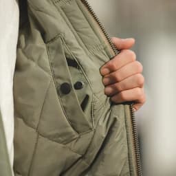 Maden Retro MA1 Bomber Jacket Thickened Splicing Baseball Flight Coat with Inner Pocket for Men's Winter Cotton Padded Jacket
