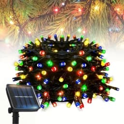 Outdoor Solar LED String Lights Waterproof 8 Modes Fairy Lights Solar Powered for Christmas Tree Patio Yard Party Holiday Decor