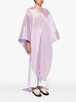 Miyake Pleated Women's Medium Length V-neck Drooping Blouse Dress