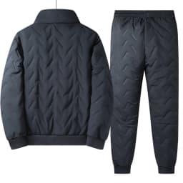 Autumn Winter Lamb Woolen Tracksuit Men Thick Warm Fleece Lined 2 Piece Sets Jacket + Pants Sportswear Plus Size 7XL Sweat Suits