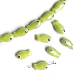 10Pcs Retro Small Fish Beads Charms Ceramic Spacer Loose Beads For Jewelry Making DIY Bracelet Accessories
