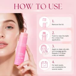 PDRN Infused Pink Collagen Multi Balm Stick Hydrating Firming Wrinkle Care Stick Target Face Neck Eye Lip Dry Dull Skin