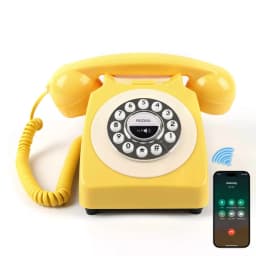 Bluetooth Landline Phone, Retro Bluetooth Home Phone Compatible with Android & iOS, Wireless Cordless Telephone with Speakerphon