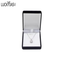 Velvet Jewelry Box For Pendant Display Gift Boxes Jewellery Packaging Storage Box Necklace Holder Pendant Box Storage Case