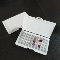 White Diamond Jewelry Storage Box 3-10mm Gemstone Display Organizer Case for Store Gems Bare Stone Packaging Cover Tray