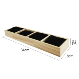 Solid Wood Three-Tiered Tray Bracelet Watch Necklace Pearl Bracelet Pillow Tray Jewelry Storage Rack