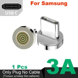 NNBILI 6A Round Magnetic Plug for Huawei Honor 3A USB Type C Magnet Tips Fast Charging Adapter for iPhone Samsung Xiaomi Oneplus