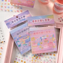 28sheets Kawaii Mini Cartoon Sticker Book DIY Diary Album Scrapbook Handmade Collage Material Cute Children's Stickers
