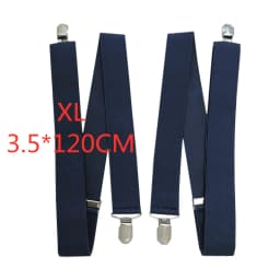 3.5 cm Wide Solid Color No Cross Suspenders Men 4 Strong Clips Women Suspender For wedding Party Trouser Braces
