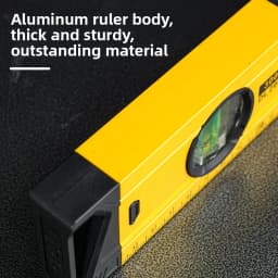 Spirit Level Magnetic Torpedo Level Tool with 3 Vials Aluminum Shockproof Bubble Level High Visibility Durable Measuring Leveler