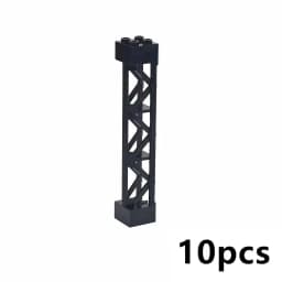 Building Block Part 10Pcs MOC Pillars Bricks 2X2X10 Support Baseplate Bridge Pillar Girder Bracket Column Toys Compatible 95347