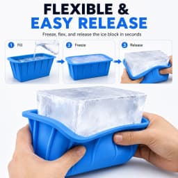 Extra Large Silicone Ice Block Mold Giant Ice Maker For Ice Bath Cold Plunge Tub Accessories And Camping Coolers Chiller