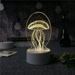 3D Acrylic LED Night Light USB Powered Bedroom Bedside Decor Night Lamp Birthday Kid Gifts Table Ornaments Novelty Lighting