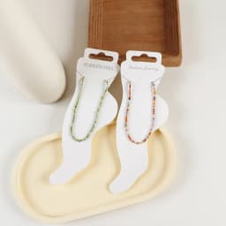 White Foot-shaped Paper Card For Anklet DIY Jewelry Making Stainless Steel Fashion Jewelry Packaging Display Holder Wholesale