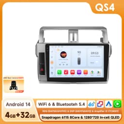 Hizpo AI Voice Car Radio Android Auto Multimedia For Toyota Land Cruiser Prado 150 2013-2017 4G Carplay Autoradio No 2din DVD