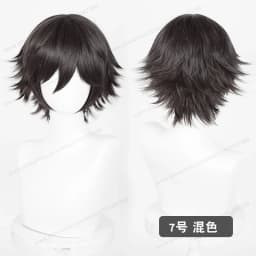 Anime Upgraded 32cm Short Flipped Ends Cosplay Wig Green Blue Purple Pink Man Women Heat Resistant Synthetic Hair
