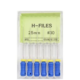 6Pcs/Pack Dental Files Hand Use H-Files 21/25mm Stainless Steel Endodontic Root Canal Files Dentist Tools Dental Lab Instruments