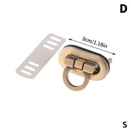1PCS Mini Oval Twist Lock Metal Closure Buckle Turn Locks For Purse Wallet Women's Handbag Shoulder Bag Accessories