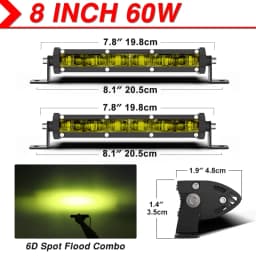 NAOEVO 4x4 Off road Led Light Bar Super Slim 120W 12V 24V 7 12 inch Driving Fog LED Work Lamp For Auto ATV SUV Tractor Boat Jeep