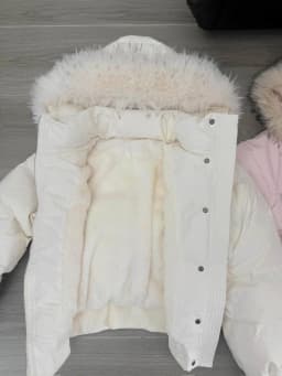 Winter Korean Vintage Short Zipper Padded Coat Women Aesthetic Design Long Sleeve Fur Collar Outerwear Casual Retro Slim Jacket