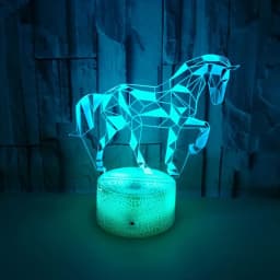 Nighdn 3D Horse Lamp LED Night Light for Kids Room Decor 7 Color Illusion Table Lamp Chid Nightlight Horse Gift for Girls Boys