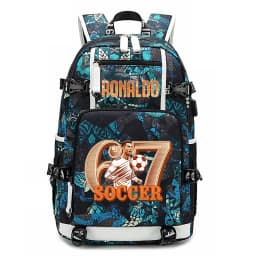 CR7 Ronaldo 67 Print Large Capacity Backpack for Students Teens Kids School Travel Daypack