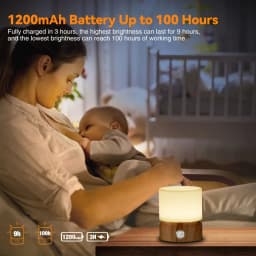 Cylindrical Timer Night Light Dimmable Table Lamp USB Rechargeable LED Breathing Nightlight for Kids Baby Nursery Sleep Aid Gift
