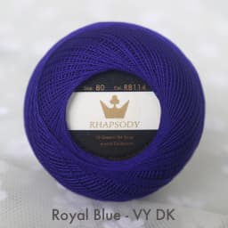 Rhapsody Premium Size 80 Cotton Crochet Thread 100% Egyptian Mercerized Singed 13 Colors 10G Tatting Needlepoint Bobbin Lace