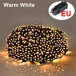 LED String Lights 10M-100M Waterproof Warm-White/ Fantasy Color For Festival Party Christmas Tree Outdoor Garden Courtyard Decor