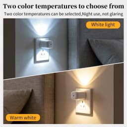 1/2pcs EU/US Plug LED Night Light Plug in Dusk to Dawn Sensor Auto On Off Rotatable Bedroom Bathroom Hallway Kitchen Soft Light