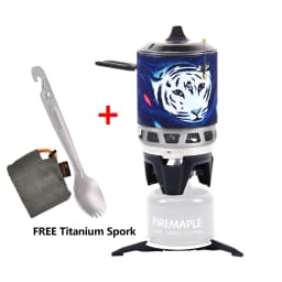 Fire Maple Camping Gas Burners Outdoor Solo Backpacking Cooking System 2200W 0.8L 600g with Piezo Ignition Gas Stove FMS-X3