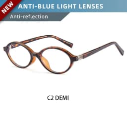 KANDREA Classics Small Frames Anti Blue Ray Myopia Glasses Women Retro Oval Reading Glasses Anti-reflection Prescription Eyewear