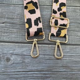 Fashionable Leopard Print Shoulder Strap with Adjustable Luggage Replacement Strap, Convenient Luggage Accessories