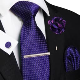 Brown Yellow Plaid Ties For Men Luxury 8cm Silk Tie Pin Pocket Square Cufflinks Tie Clip Set Business Party Wedding Accessories