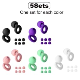 HUAK Soft Silicone Earplugs Noise Cancellation, Comfortable, Sleeping Earplugs Swimming Earplugs Silicone - Ear Tips In XS/S/M/L