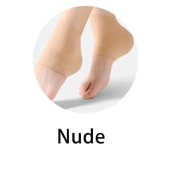Black/Nude Heel Protective Mesh Gel Silicone Heel Sock Foot Cover Moisturizing Anti-wear Anti-crack Half Sock Heel Cover