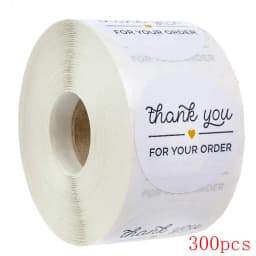 50-500pcs Round White Paper Label Sticker Thank You Sticker Scrapbook 1 Inch Wedding Envelope Seal Handmade Stationery Sticker
