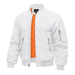 MAGCOMSEN Jacket Men Warm Zip Up Winter Padded Coat Casual Baseball Jackets Pilot Windbreaker Varsity Jackets
