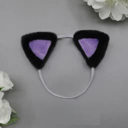 20cm Dolls Accessories Cute Plush Cat Ear Headband Hairy Tail For Cotton Stuffed Toys Headwear Idol Dolls Hair Decor