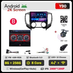 Android Autoradio For Mitsubishi Pajero Sport 3 L200 5 Triton 3 2015- 2019 Car Radio Carplay GPS Navigation Stereo Player WIFI