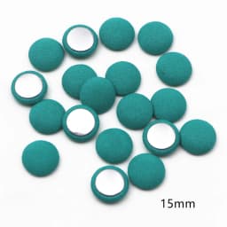 50pcs 12mm/15mm Mix Colors Fabric Covered Round Buttons Home Garden Flatback Cabochon Crafts Scrapbooking DIY
