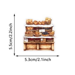 50PCS Baking Theme PET Material Graffiti Stickers DIY Aesthetic Diary Laptop Fridge Suitcase Decoration Scrapbooking Decals Toys