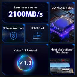 HUADISK M2 SSD NVMe Gen 3 SSD 1TB 512GB 256GB 128GB Internal Solid State Hard Disk M.2 PCIe 3.0x4 2280 SSD Drive for Laptop PC