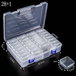 Plastic Organizer Box Small Bead Organizer Cases Mini Clear Bead Storage Container Box with Hinged Lid for DIY Jewelry Supply